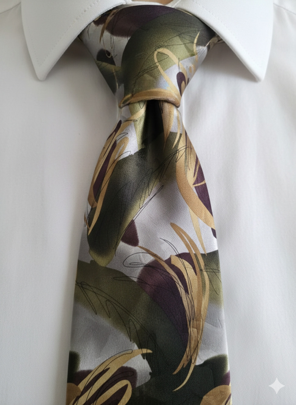 J. Garcia 1996 silk tie - Collection 30 Thirty - Green Tree - 58"